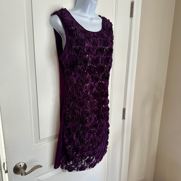 Unique Purple Party Dress With Roses - Picture 1 of 4